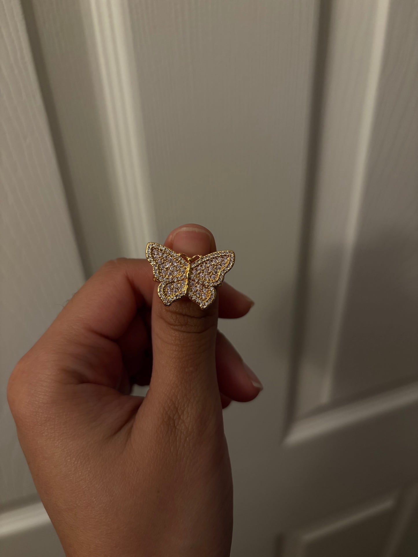 Pink Butterfly ring
