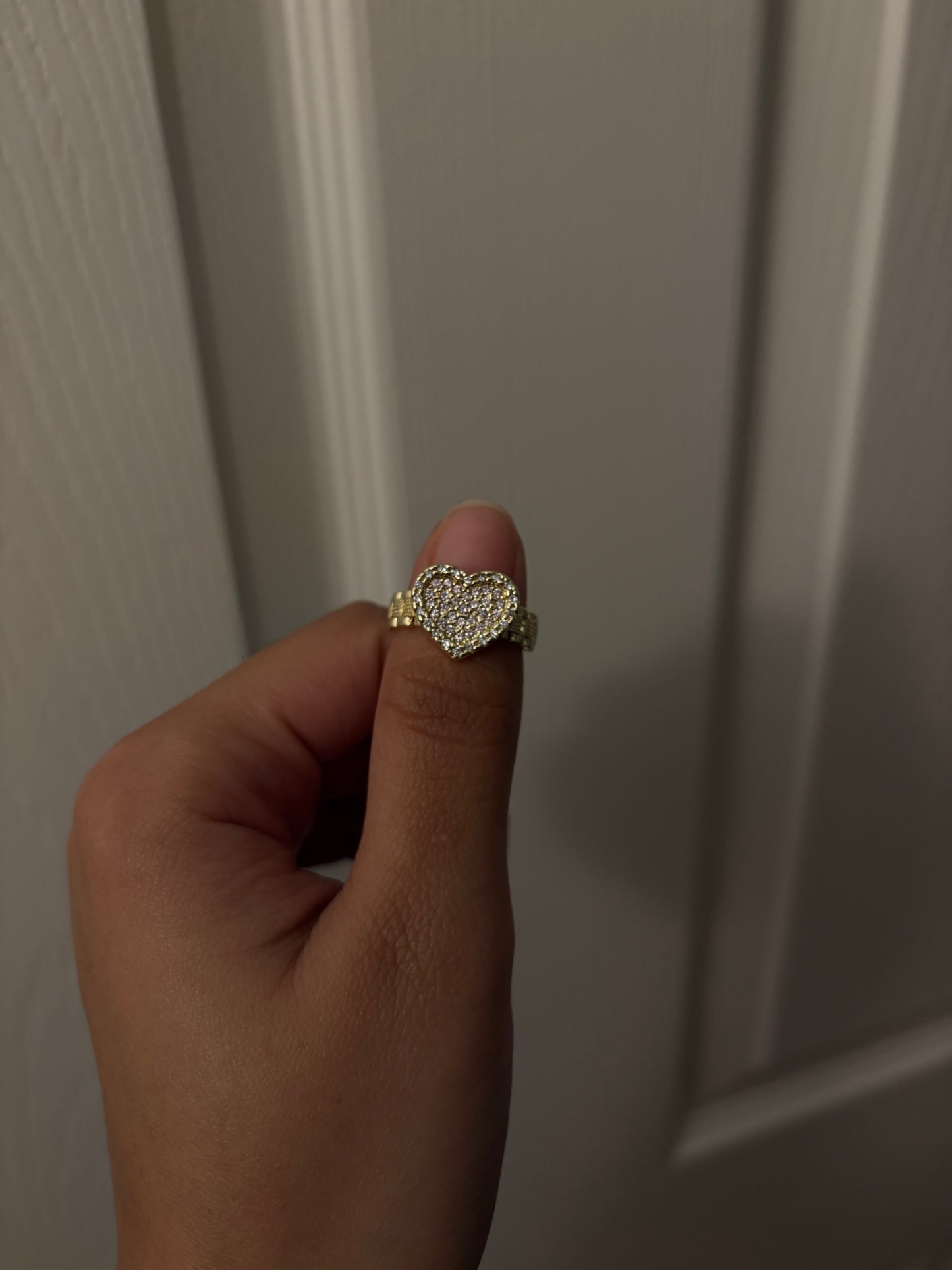 Pink Heart Rolex ring