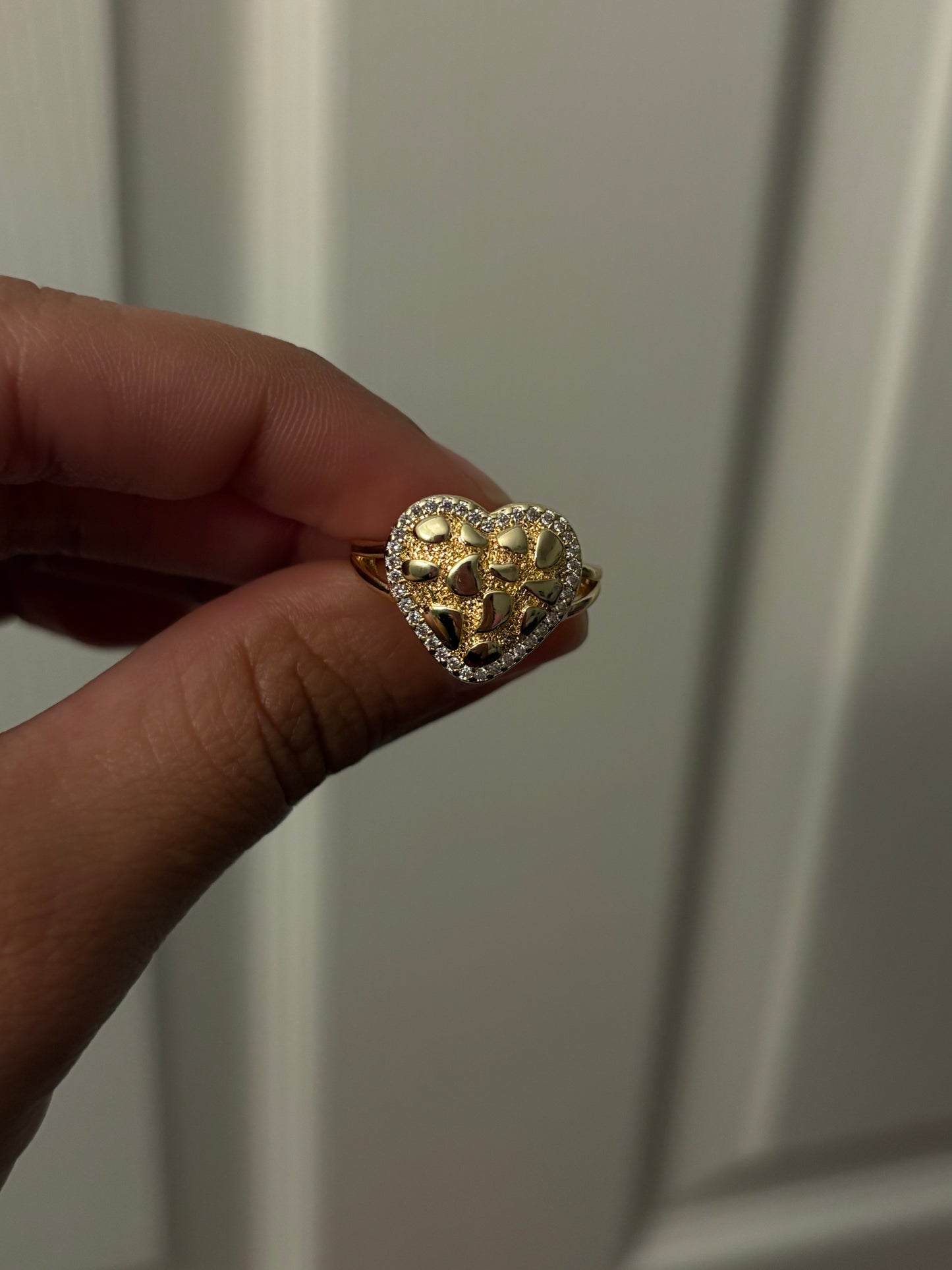 Diamond Nugget heart ring