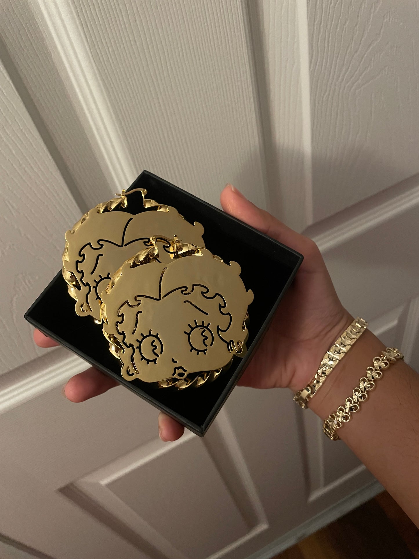 Custom Betty Boop hoop earrings