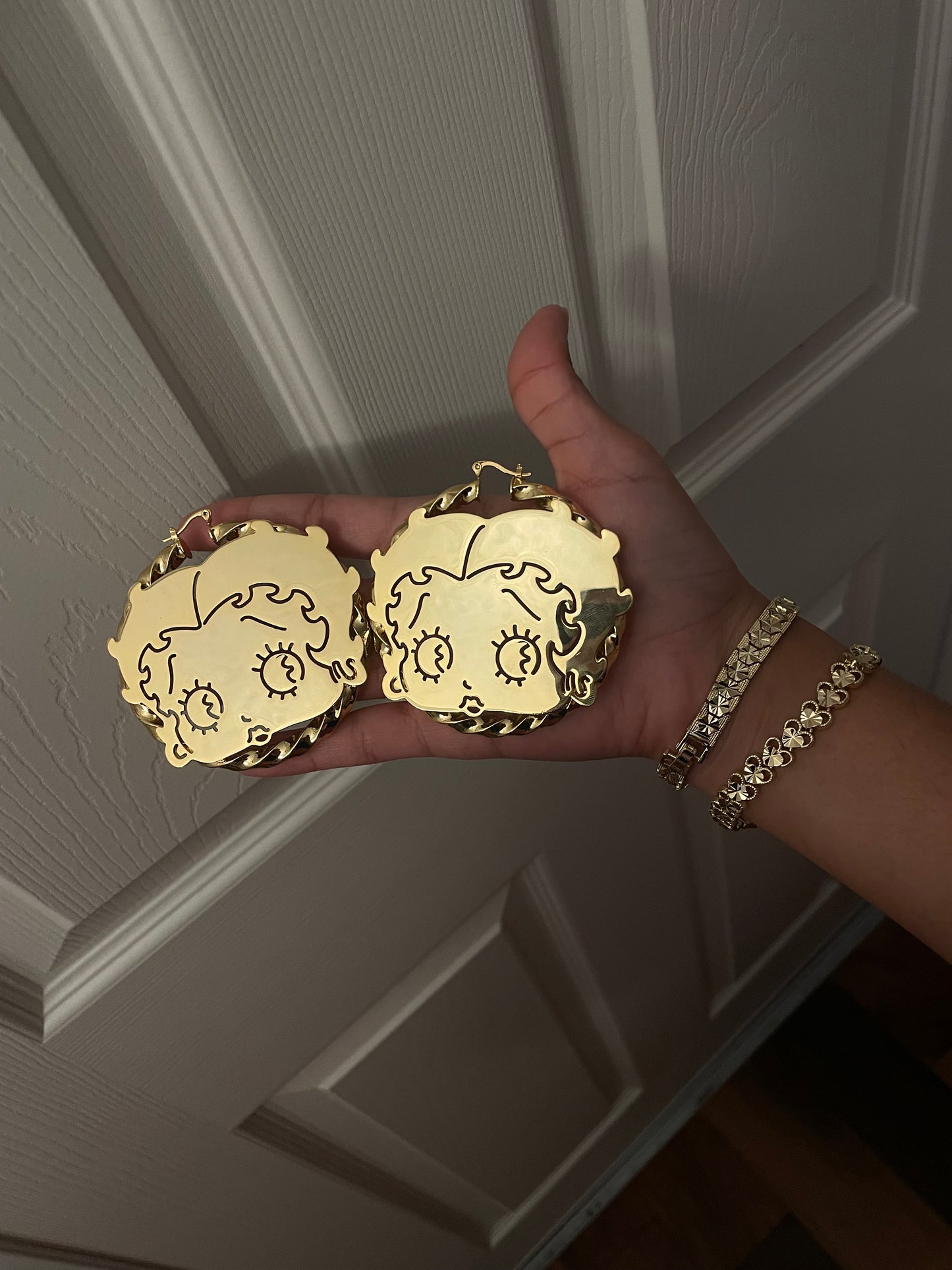 Custom Betty Boop hoop earrings