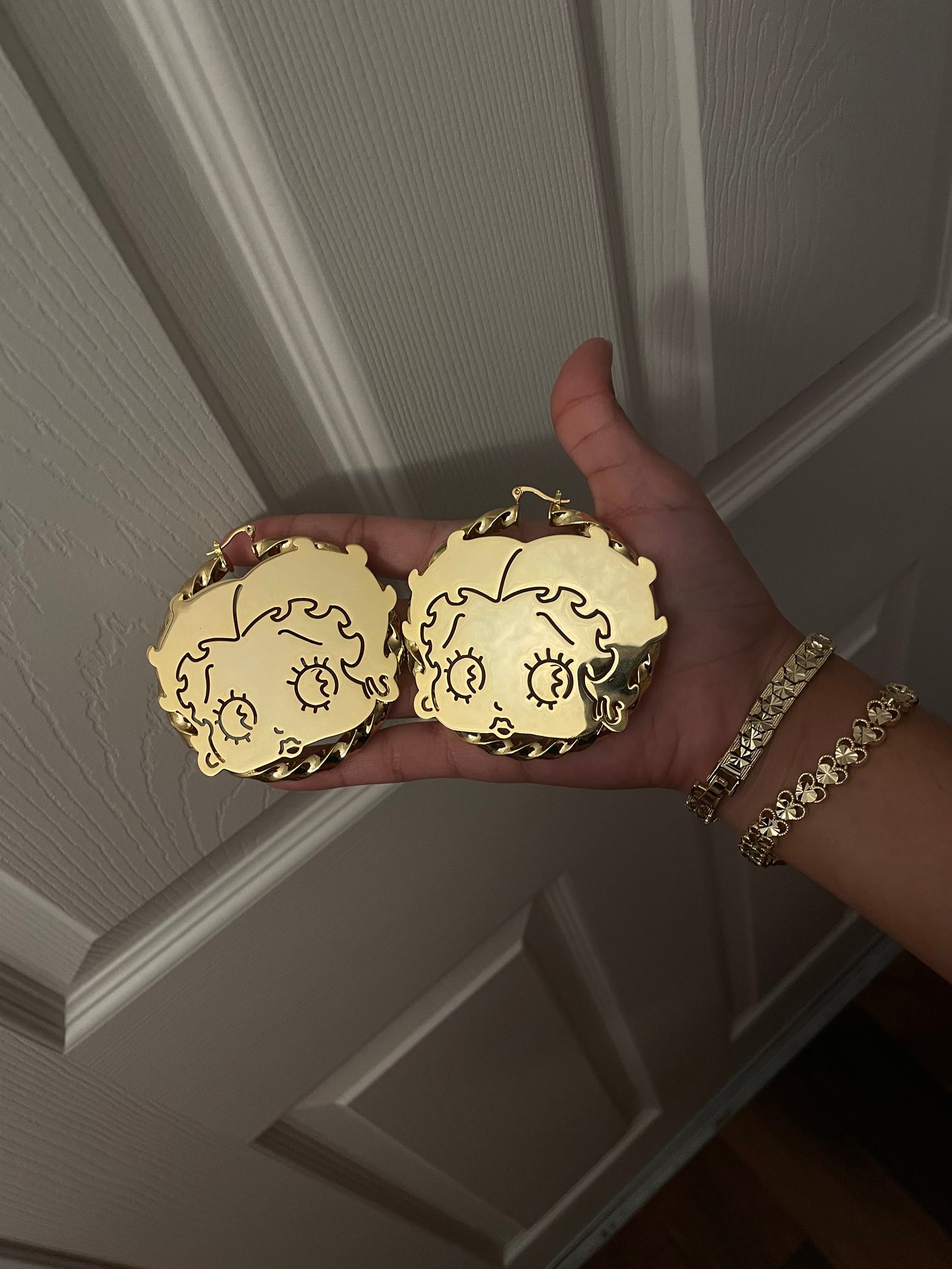 Custom Betty Boop hoop earrings