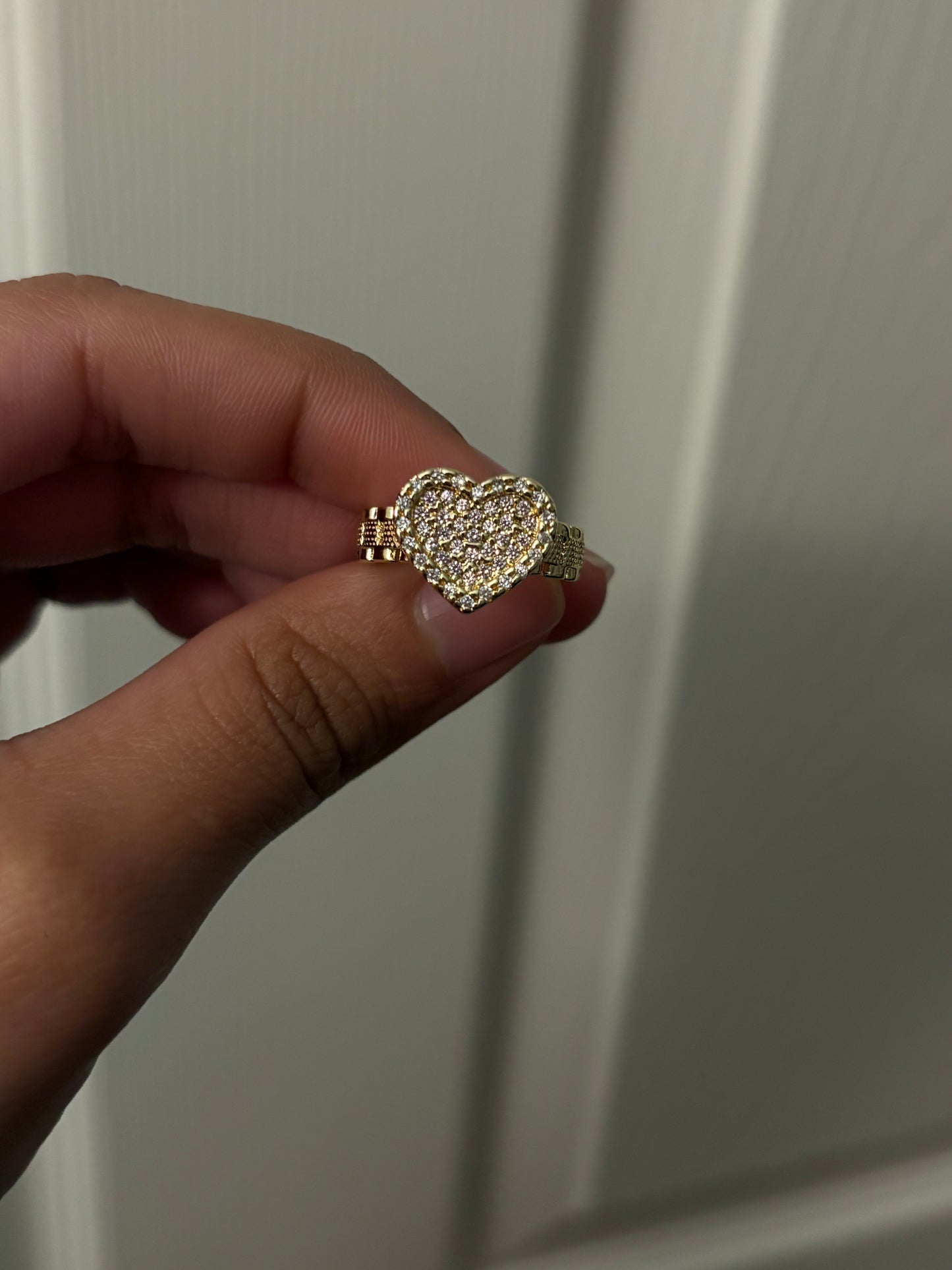 Pink Heart Rolex ring