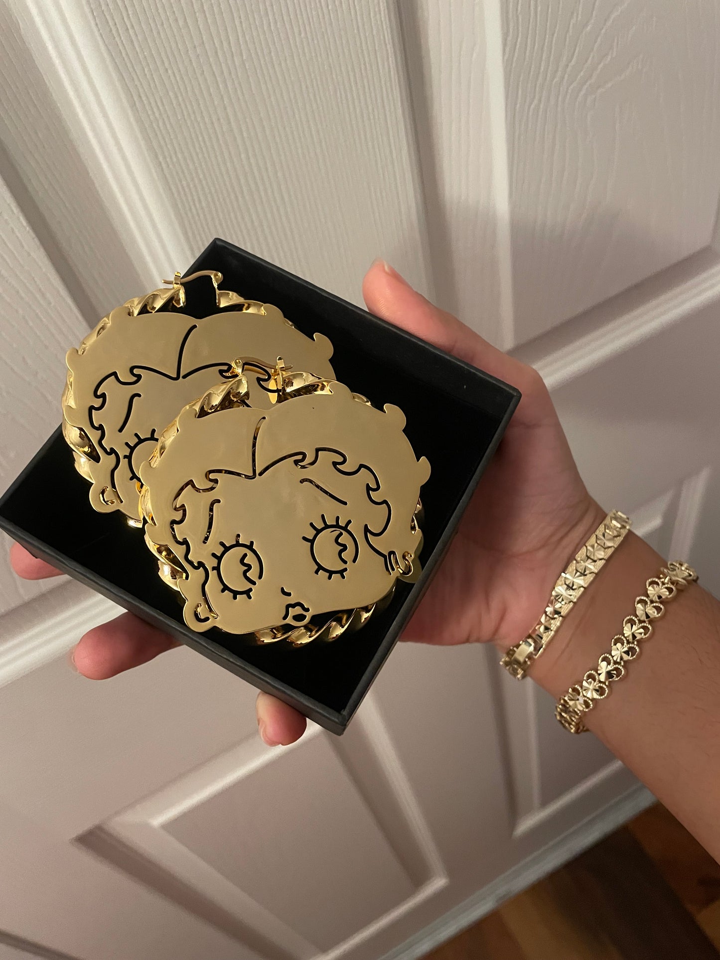 Custom Betty Boop hoop earrings