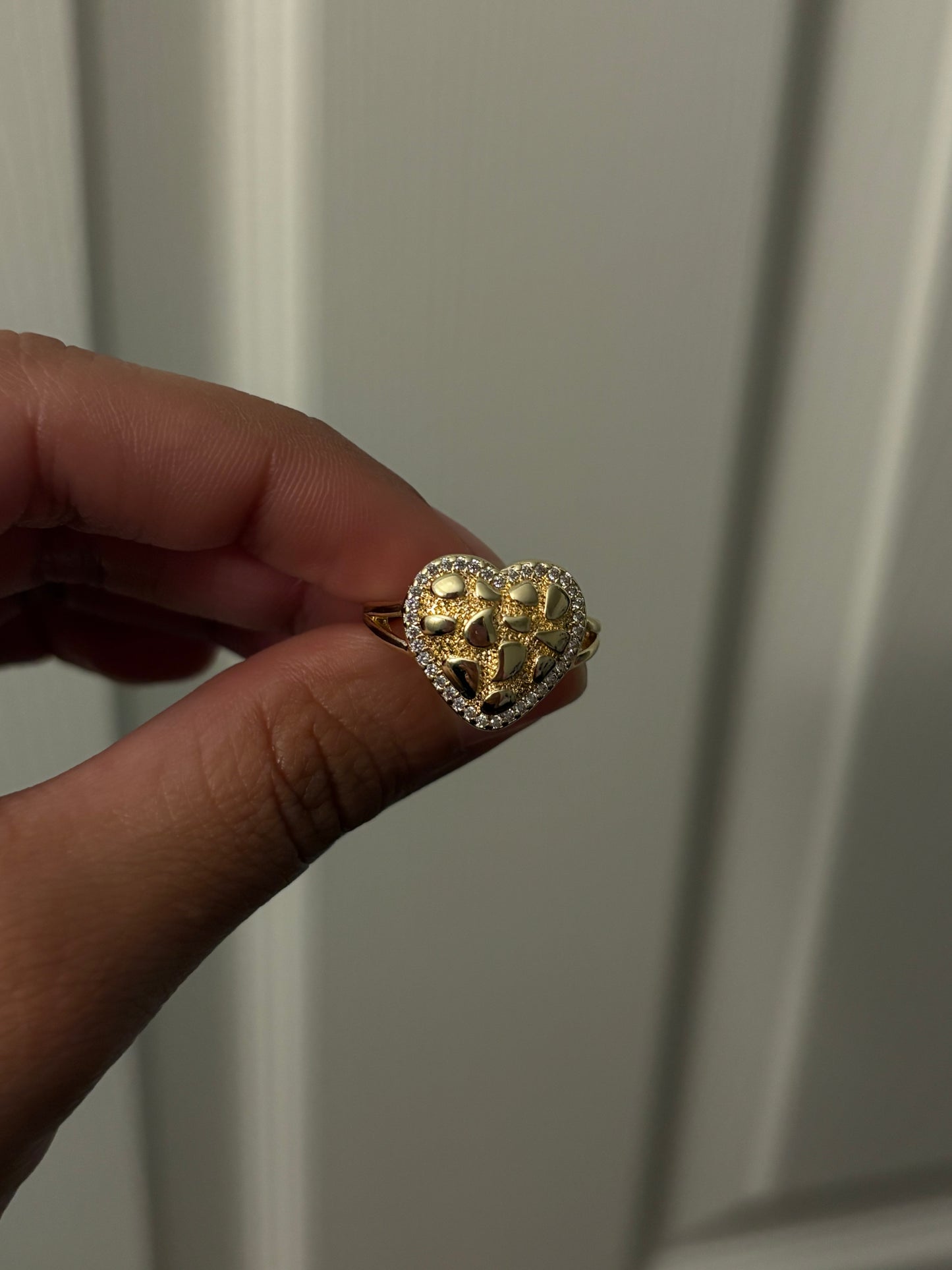 Diamond Nugget heart ring