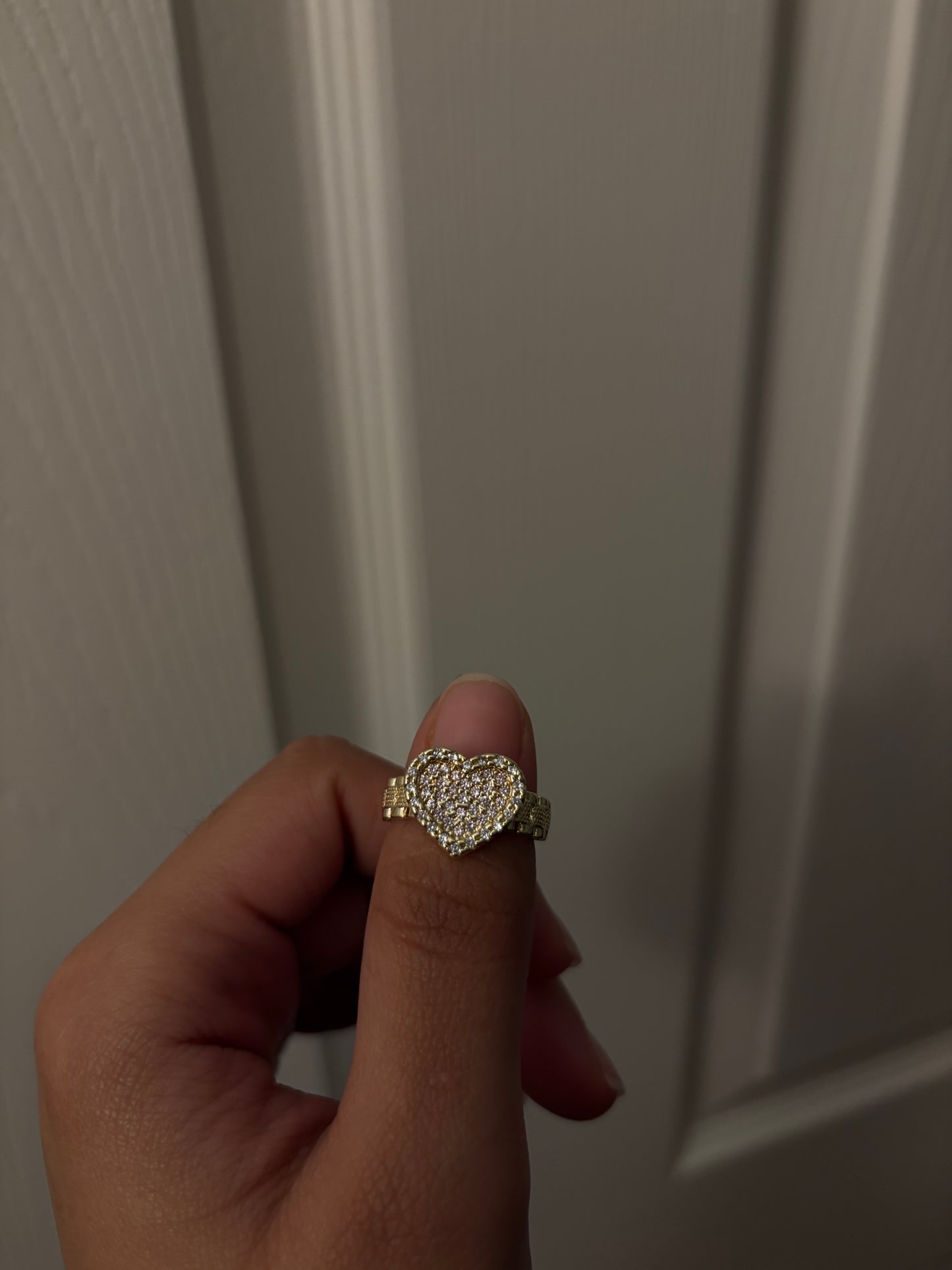 Pink Heart Rolex ring